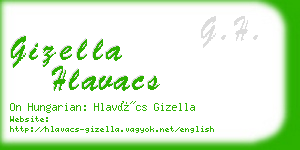 gizella hlavacs business card